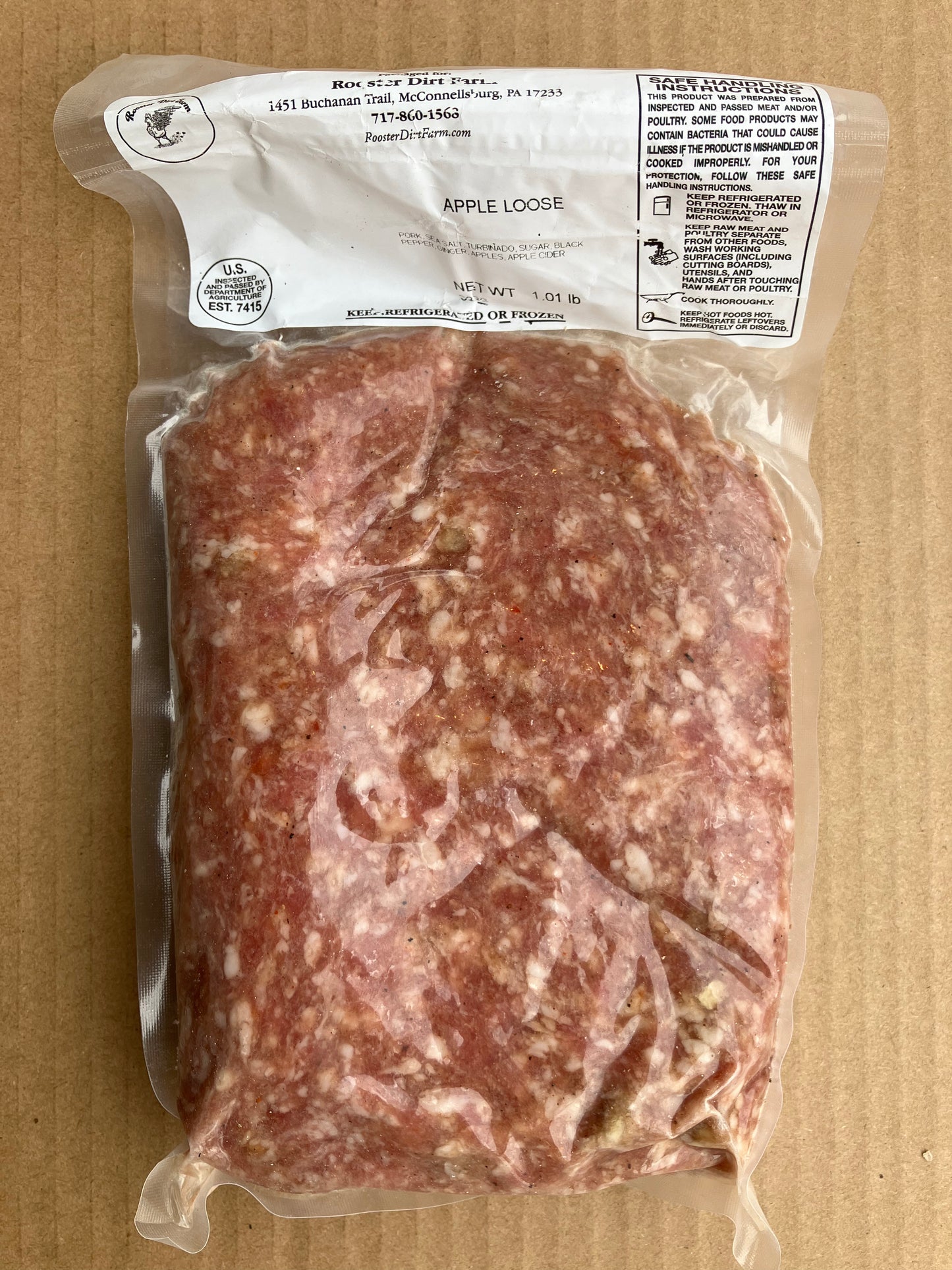 Mangalitsa Apple Loose Sausage