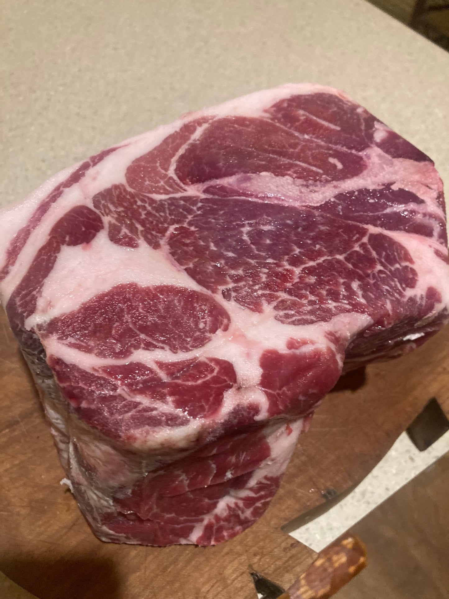 Mangalitsa Boston Butt - Bone In - Rooster Dirt Farm