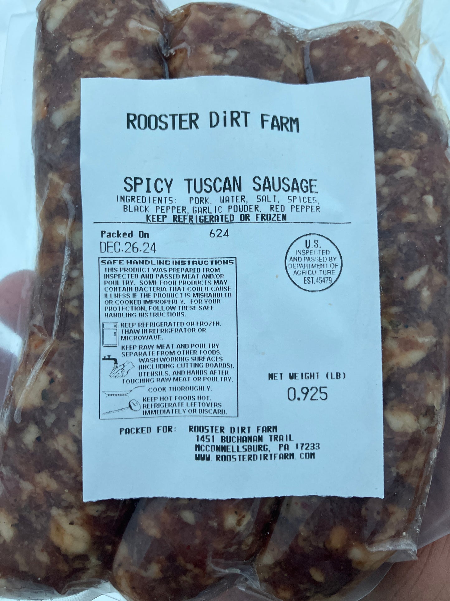 Mangalitsa Spicy Tuscan Sausage