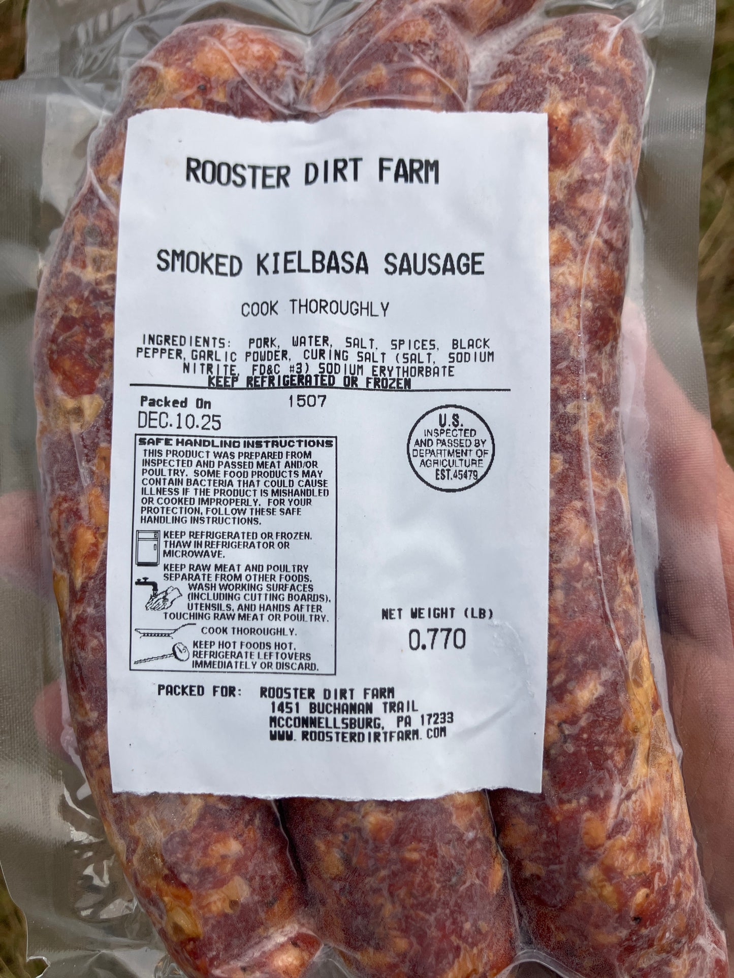 Mangalitsa Smoked Kielbasa Sausage