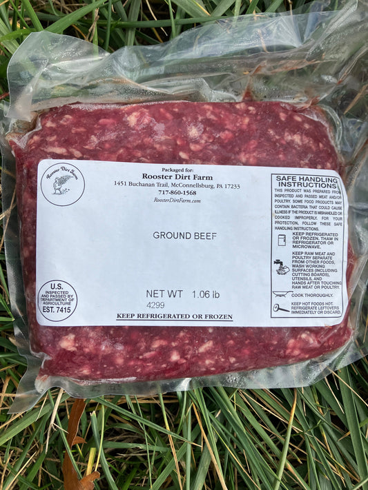 100% Grass Fed, Pasture Raised Ground Beef