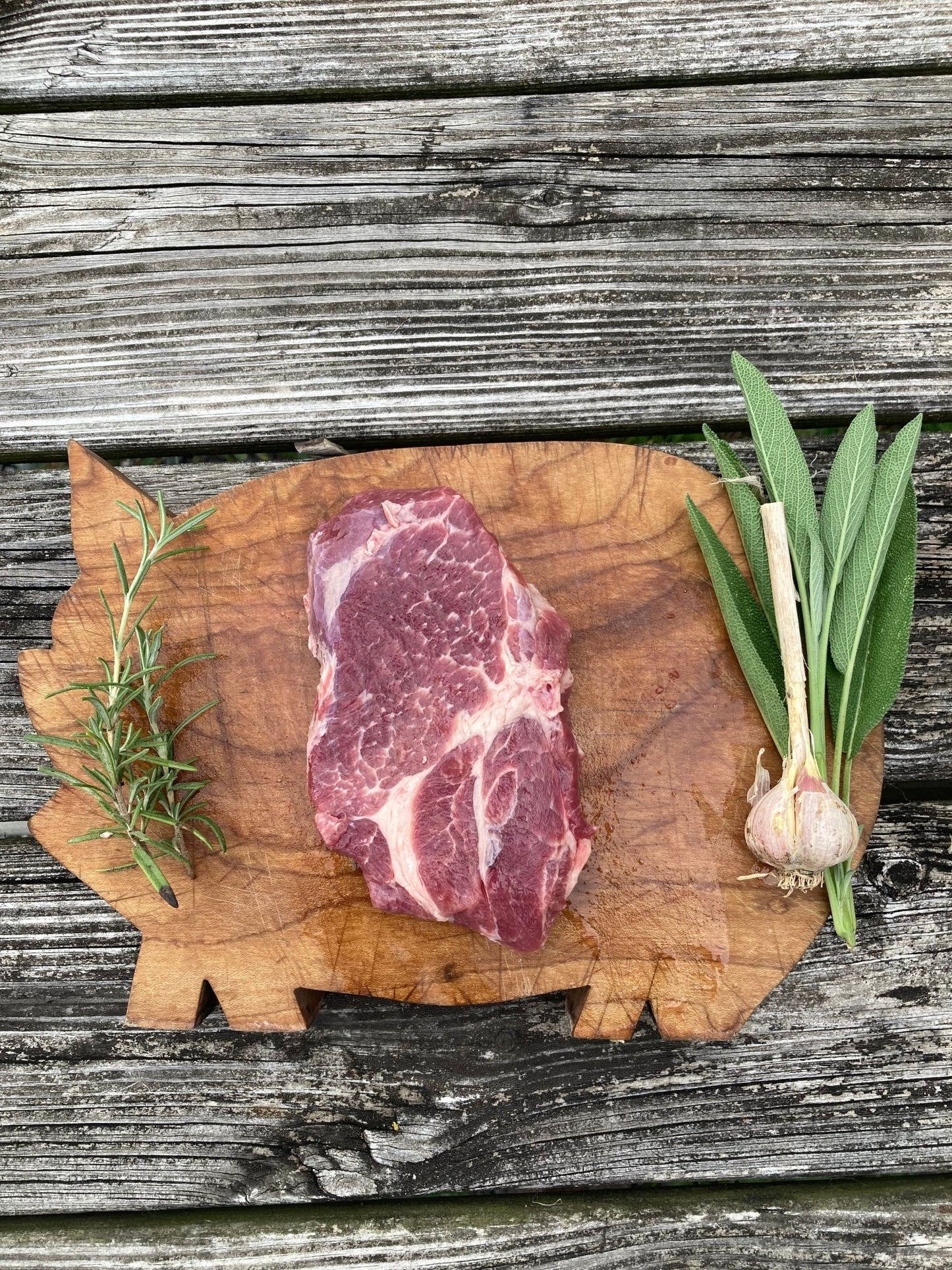 Mangalitsa Coppa Steak - Rooster Dirt Farm